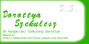 dorottya szekulesz business card
